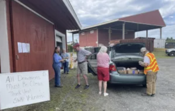 A group of people at the Swap Shop