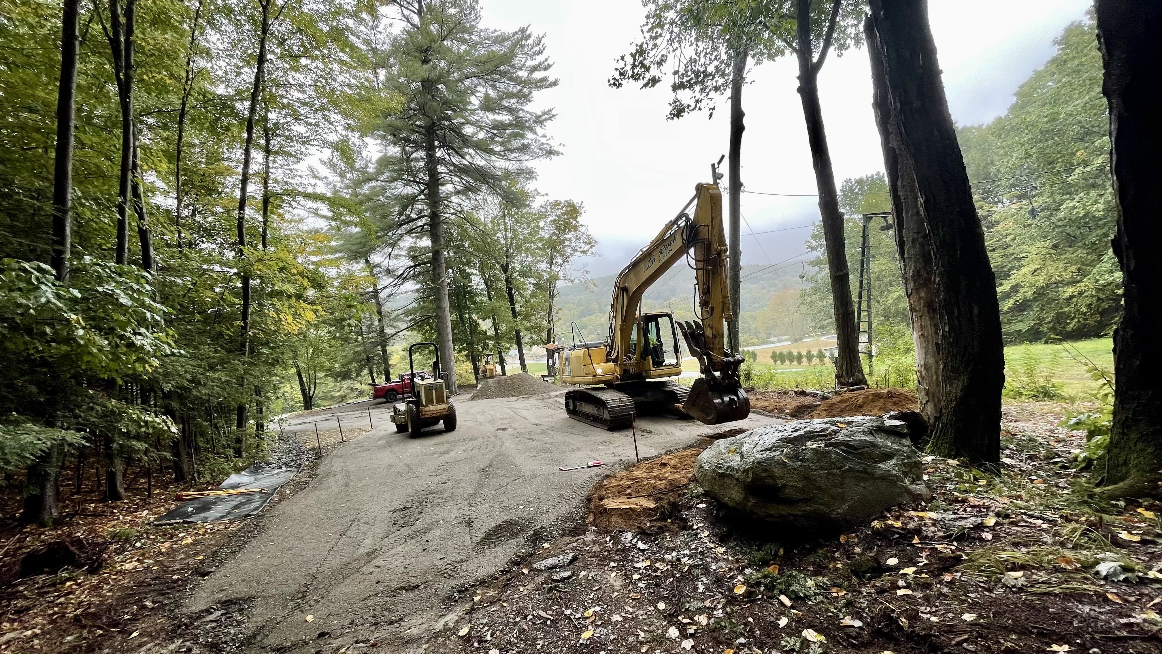 A photo of the parking lot near the Kiwanis Shelter.